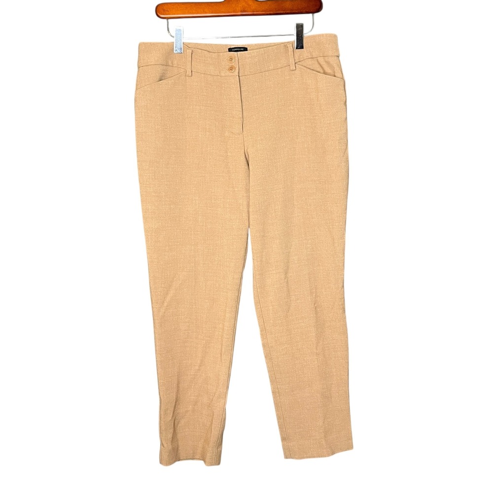 Talbots Hampshire Petites Womens Tan Straight Leg Career Pants Size 10P‎ Stretch